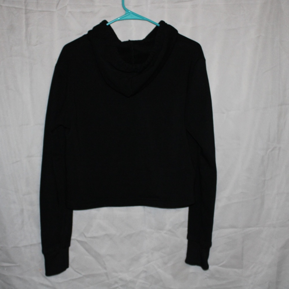 Black Cropped Hoodie